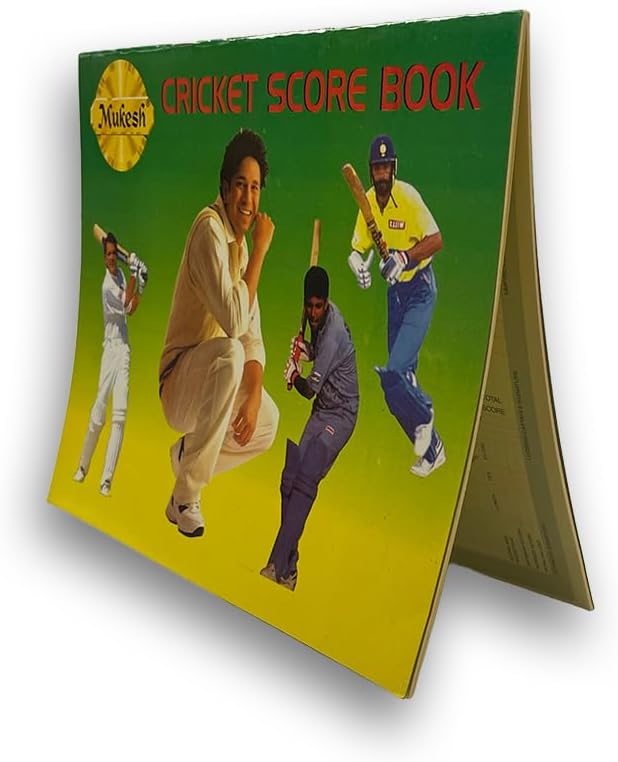 Amber Fight Gear Cricket Scorebook Logging 28 Innings for Comprehensive Game Records and Seasonal Progress Tracking