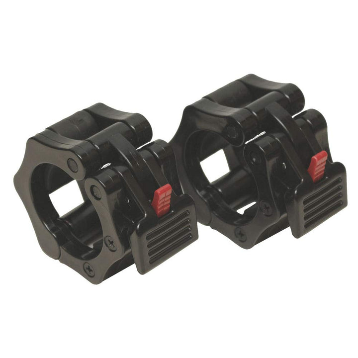 Quick Release Non-Slip Olympic Barbell Collar 2 Inch (Pair) with ABS Locking Clamps - Great for Any Training or Workout Weightlifting or Fitness Training or Crossfit