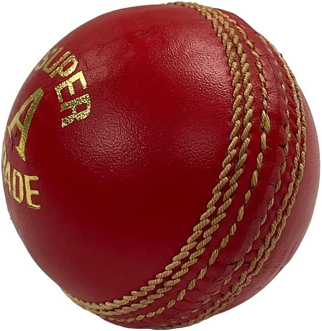 Amber Fight Gear Handmade Professional-Grade Leather Cricket Ball: Durable Excellence Tailored for High-Scoring League Matches, Set of 6
