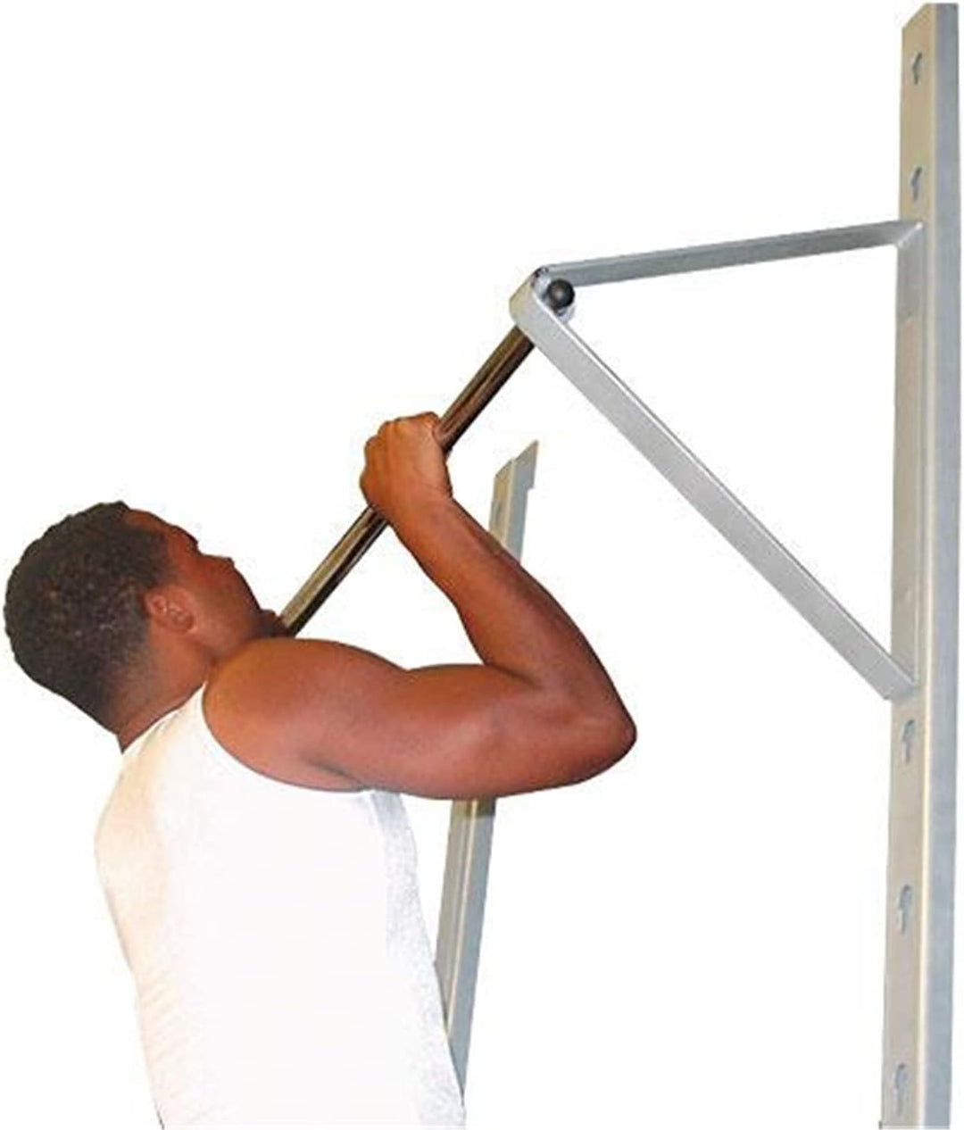 Champion Barbell Wall Mounted Adjustable Pull Up Bar - Heavy-Duty Steel