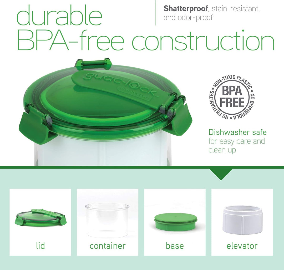 Casabella Guac-Lock Container, Green/White, Model Number: 53362