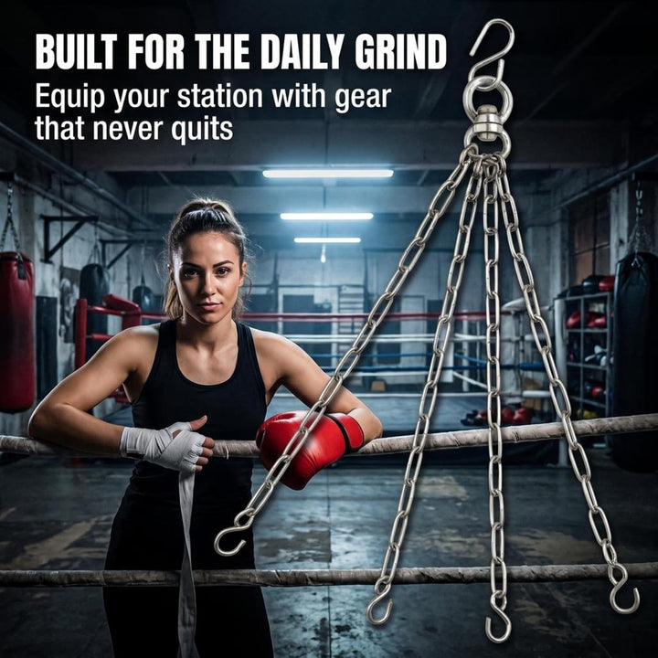 Amber Fight Gear Heavy Bag Chain with 360° Swivel, 200–220 lb Capacity