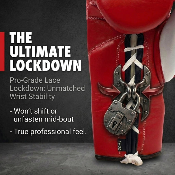 Premium All-Leather Professional Fight Gloves Padded, Pre-Curved, Safety-Focused Design with Layered Foam and Attached Thumb