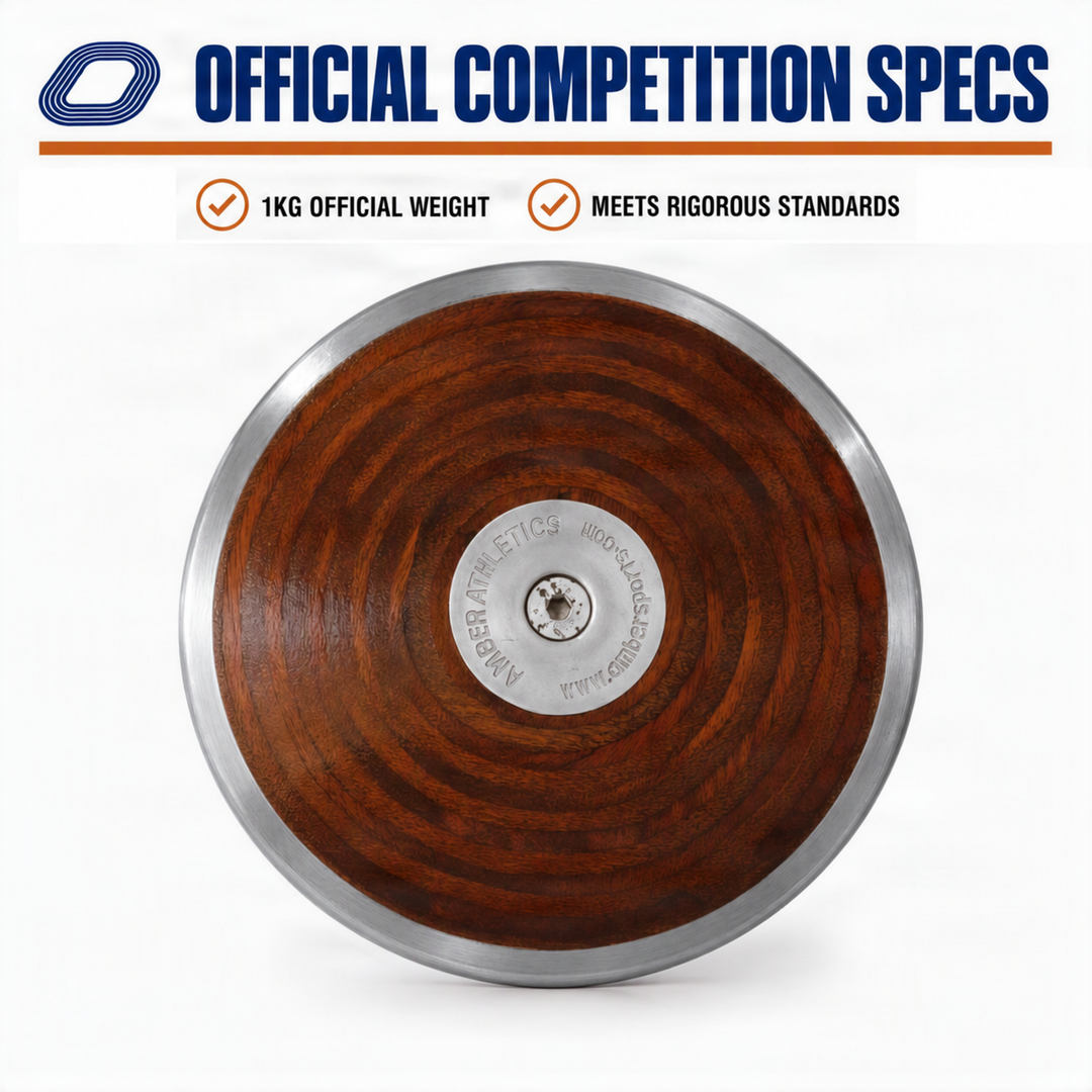 Amber Athletic Gear Amazer Discus IAAF Certified Official Track &amp; Field Throwing Discus 70% Rim Weight, 1KG, 1.6KG and 2KG
