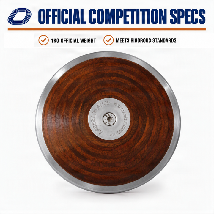 Amber Athletic Gear Amazer Discus IAAF Certified Official Track &amp; Field Throwing Discus 70% Rim Weight, 1KG, 1.6KG and 2KG