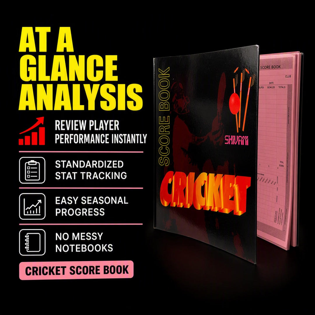 Amber Fight Gear Cricket Scorebook for Match Records, Multiple Innings