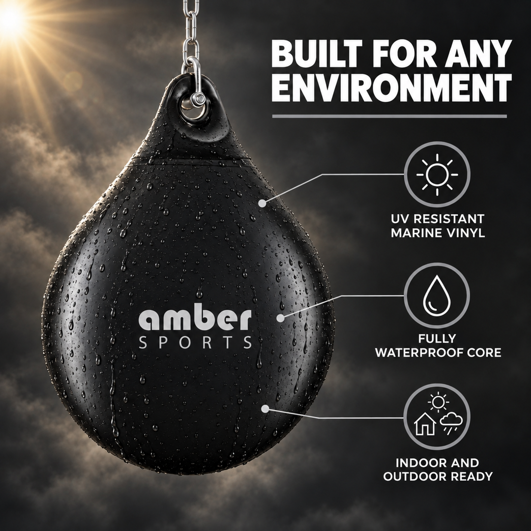 Amber Fight Gear Water-Filled Teardrop Heavy Boxing Bag, 12–18 Inch