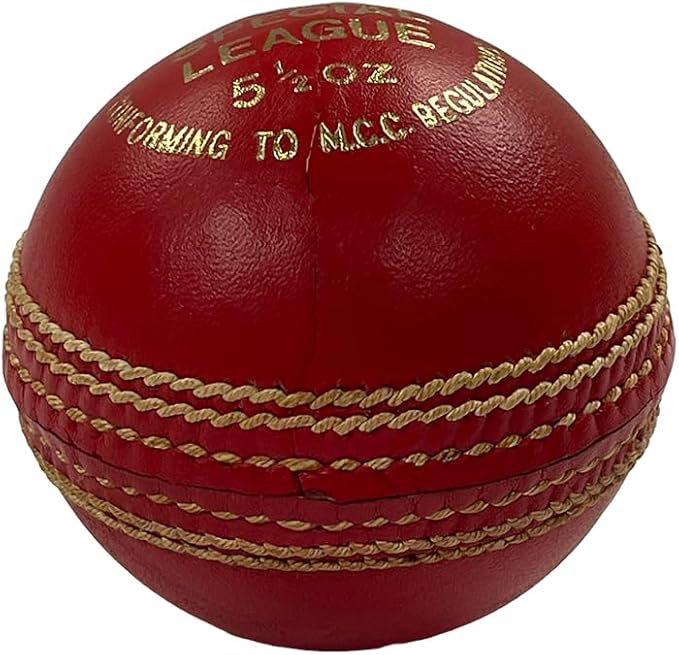 Amber Fight Gear Handmade Professional-Grade Leather Cricket Ball: Durable Excellence Tailored for High-Scoring League Matches, Set of 6