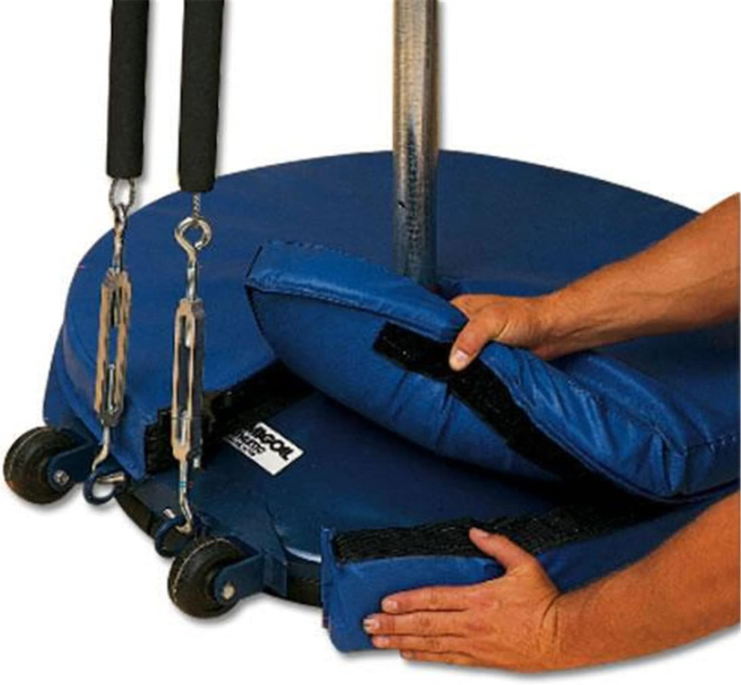 BSN Protective Base Pad - 24" Blue Vinyl Volleyball Cover