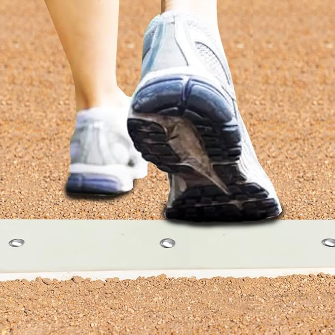 Pitching Rubber with Durable UV-Resistant Construction, Official Size 6 x 24 Inches for Baseball - Includes Nickel-Plated Steel Spikes for Secure Ground Attachment