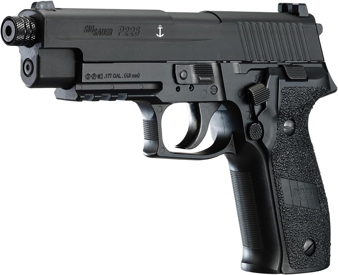 SIG SAUER P226 MK-25 CO2-Powered .177 Cal Semi-Auto Black Airgun Pellet Pistol with 16rd 8x2 Rotary Magazine