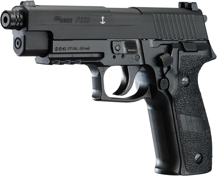 SIG SAUER P226 MK-25 CO2-Powered .177 Cal Semi-Auto Black Airgun Pellet Pistol with 16rd 8x2 Rotary Magazine