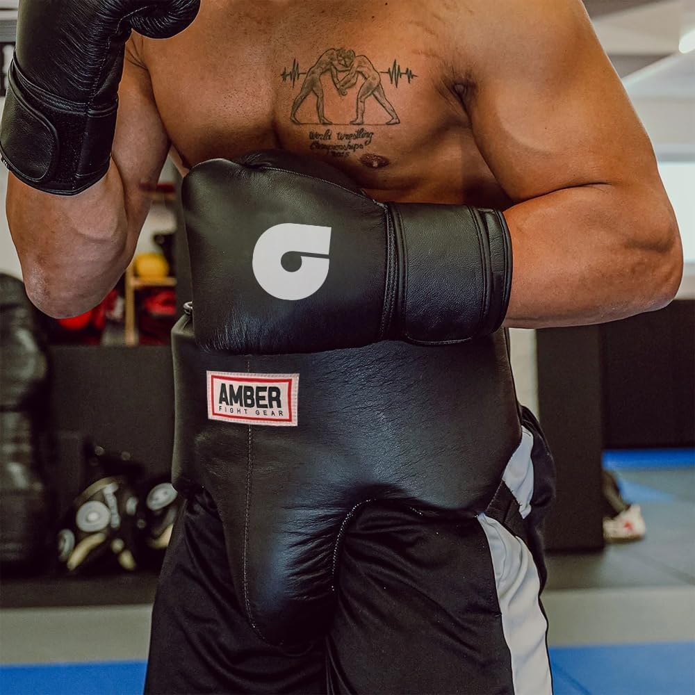 Black Professional Boxing Abdominal Guard