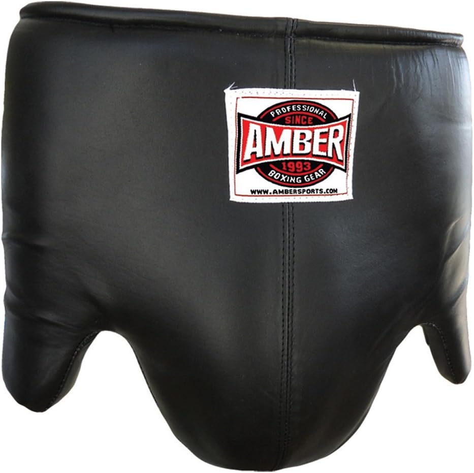 Mexican Style Professional Boxing Abdominal Guard, Extra Soft Leather, Rubber Padding for Shock Absorption,Adjustable Lace &amp; Elastic Strings, Full Hip, Groin &amp; Kidney Protection