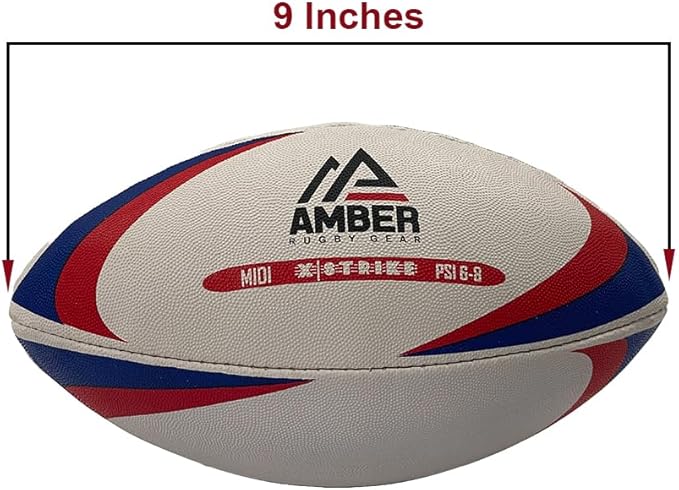 Amber Sports Recreational Midi Ball with Non-Slip Surface for All-Weather Use - Official Size and Weight for Match or Training