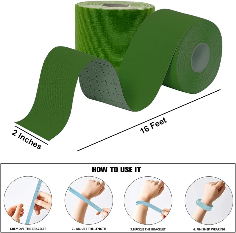 Ultimate Performance Kinesiology Tape: Support, Stabilize, and Recover Best for Athletes and Rehabilitation, 2" x 16ft Green