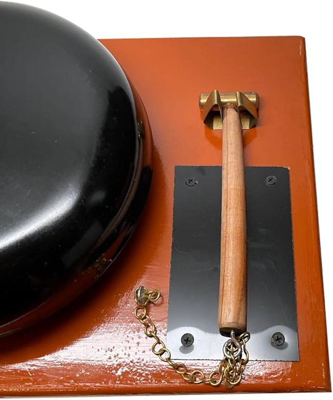 Amber Fight Gear Ring Gong Fight Bell and Hammer Set for Boxing and Wrestling RGONG