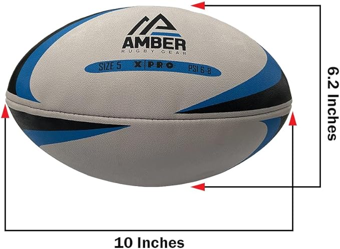 Competition Rugby Ball with Superior Grip and Balanced Weight for Match-Play and Training