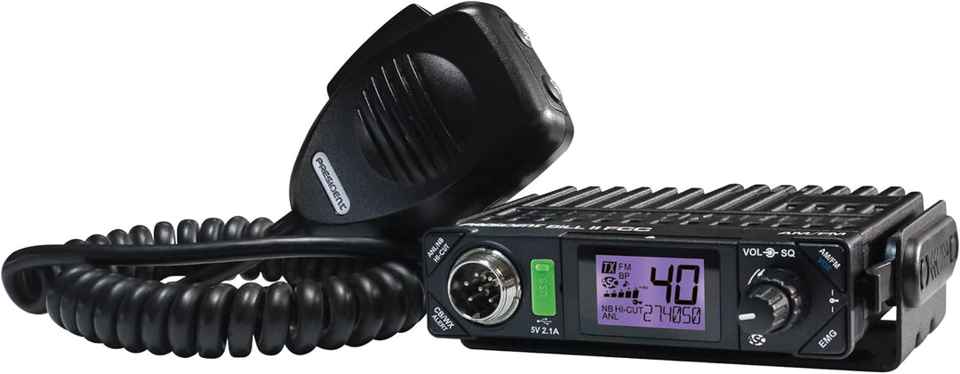 President Electronics Bill II FCC Ultra-Compact AM/FM CB Radio