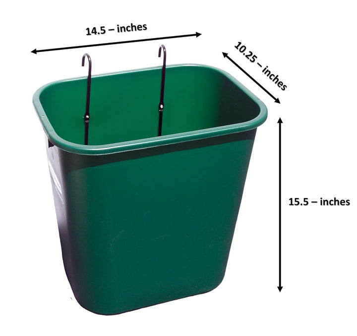 Tennis Court Trash Basket - 7 Gallon, Green