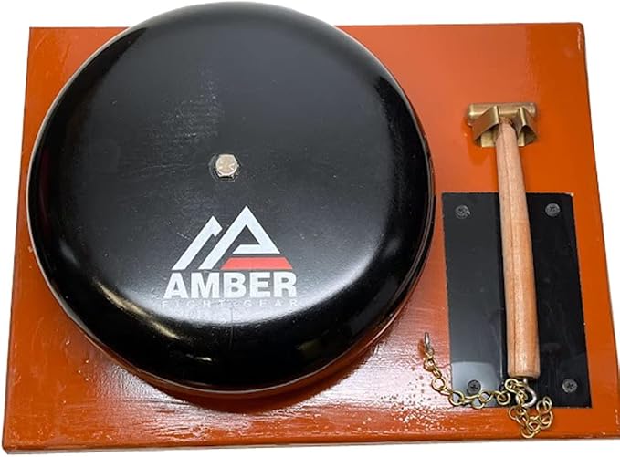 Amber Fight Gear Ring Gong Fight Bell and Hammer Set for Boxing and Wrestling RGONG
