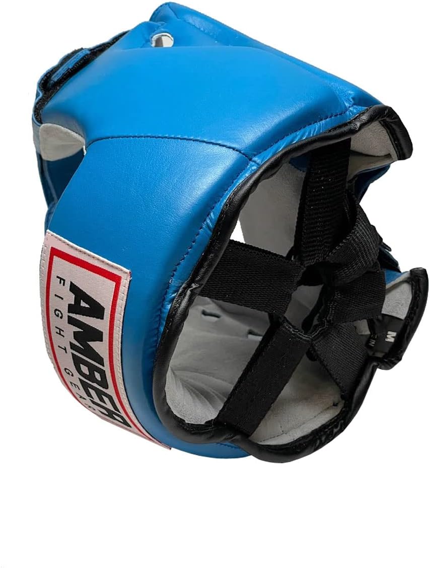 USA Boxing Approved Amateur Classic Headgear - All Leather, No Cheek Protectors for Boxing, Muay Thai, MMA, Adjustable for Sparring, Training &amp; Competition for Adults &amp; Kids