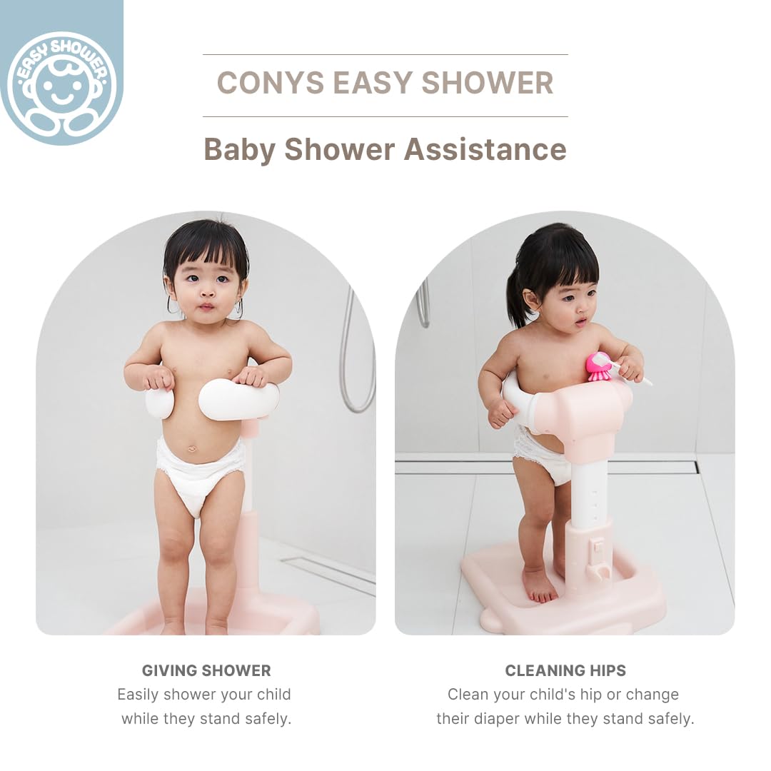 Easy Shower Adjustable Baby Shower Stand, Baby Standing Shower Support, Easy to Use Standing Baby Shower Support, Hug Tower Baby Shower Standing Support - Toddler Shower Stand for Ages 7-24 Months