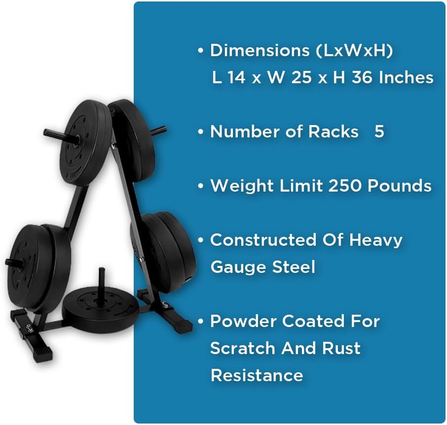 Ultimate Gym Storage Solution: Olympic 2 Plate Weight Rack - Organize, Stabilize, and Maximize Your Home Workouts