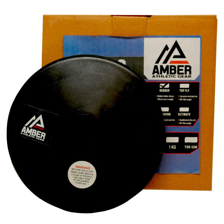 Amber Fight Gear Robust Rubber Discus Durable Training Tool for Beginners &amp; High School Athletes, Floor-Safe Design