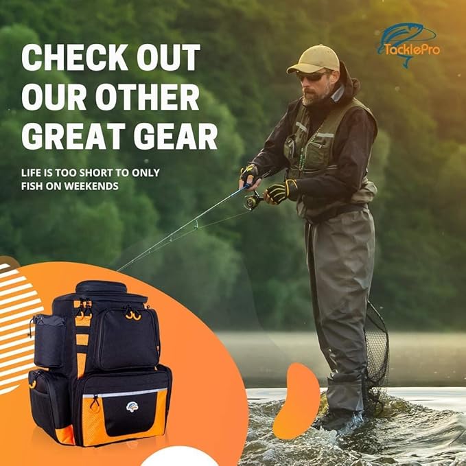 Amber Fight Gear Tackle Box Organizer with Adjustable Dividers, Waterproof Fishing Tackle Storage, Plastic Box Organizer Trays, Orange