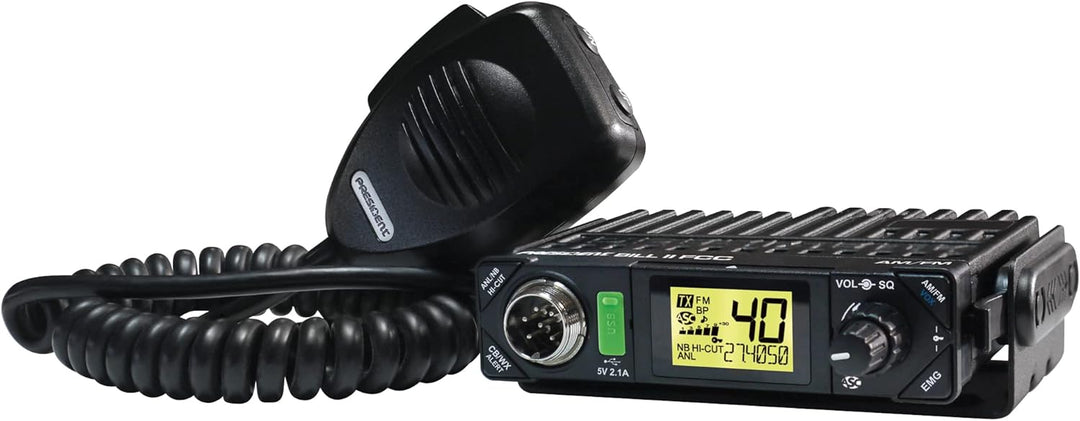 President Electronics Bill II FCC Ultra-Compact AM/FM CB Radio