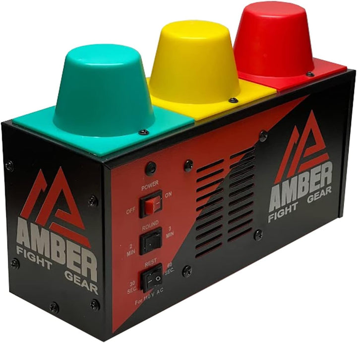 Professional Classic Boxing Interval Timer Gym Timer for Muay Thai, MMA, Kickboxing, Boxing, Martial Arts or Any Combat Sport with Lights, (DTIMER)