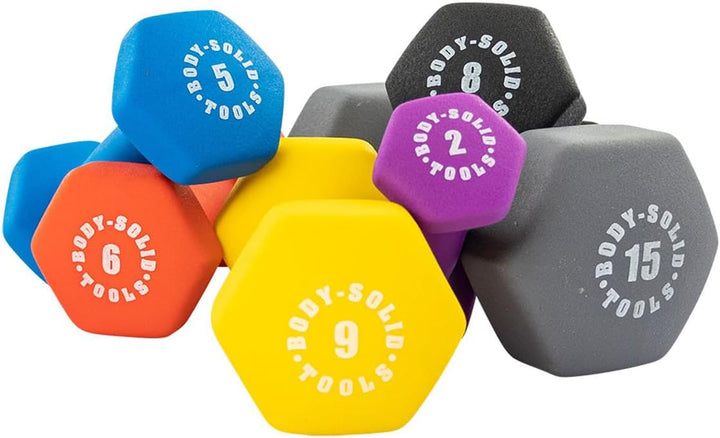 BSTND Tools Neoprene Dumbbell for Weight and Aerobic Training, Pilates &amp; Physical Therapy, Hand Weights, Free Weights Hex End  Color Coordinated Dumbbells - Green 3lb