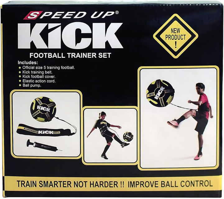 Amber Fight Gear Soccer Football Kick Throw Solo Trainer Practice Training Aide with Adjustable Waist Belt - Fits Ball Size 3, 4, and 5