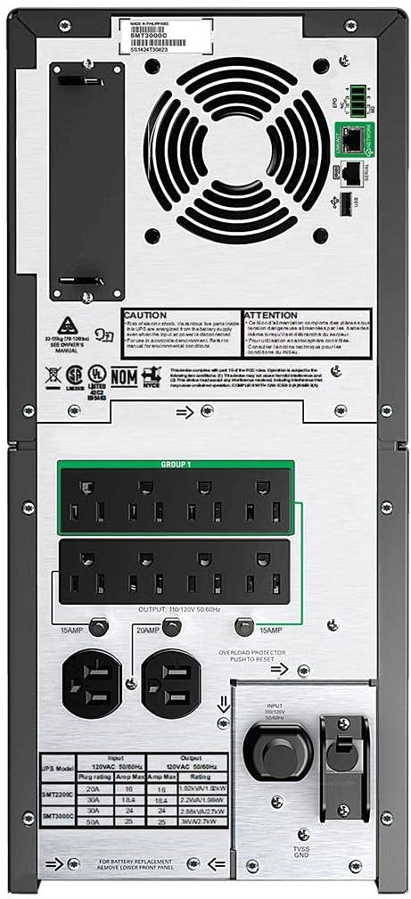 APC 3000VA Smart UPS with SmartConnect, SMT3000C Sinewave UPS Battery Backup, AVR, 120V, Line Interactive Uninterruptible Power Supply