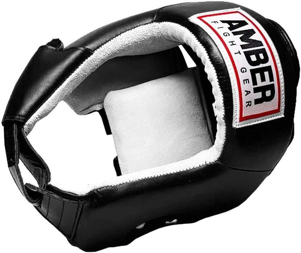 USA Boxing Approved Amateur Classic Headgear - All Leather, No Cheek Protectors for Boxing, Muay Thai, MMA, Adjustable for Sparring, Training &amp; Competition for Adults &amp; Kids