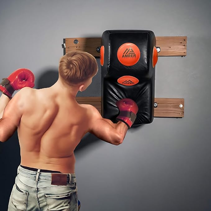 Amber Fight Gear Wall Mount Uppercut Bag Wall Mount Hook and Uppercut Punching Bag Wall Mounted Boxing Bag for Boxing Muay Thai, MMA, Kickboxing