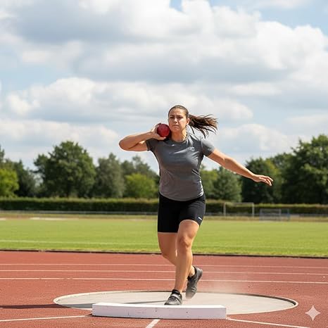 Amber Fight Gear Precision Performance Iron Shot Put Versatile Training and Competition Excellence with Sturdy Cast Iron Build and Durable Polyurethane Coating