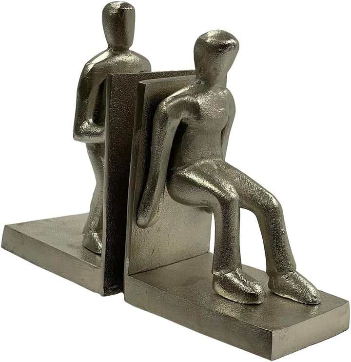 Unique Human Figure Decorative Bookends ? Handcrafted Antique Finish, Non-Skid Felt Bottom for Organizing Books, Magazines, Movies &amp; More, 7 inch High (Set of 2)