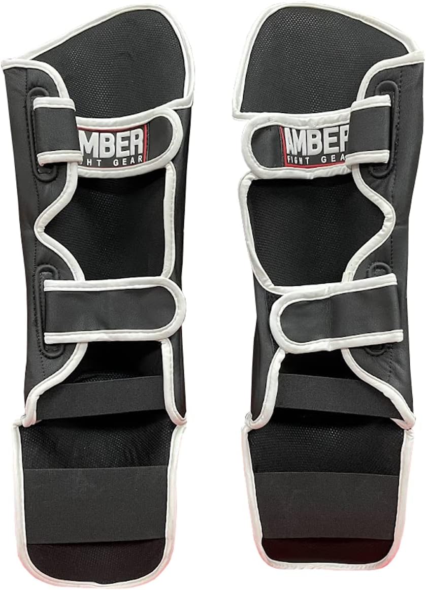 Centurion Muay Thai Shin and Instep Guards, High-Density Foam Protection, Skintex Leather, Adjustable Straps, Lightweight &amp; Durable for MMA, Kickboxing, Muay Thai, and Taekwondo
