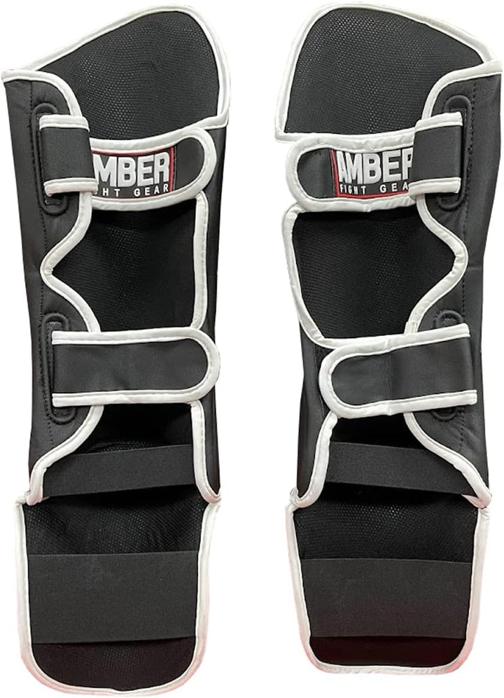 Centurion Muay Thai Shin and Instep Guards, High-Density Foam Protection, Skintex Leather, Adjustable Straps, Lightweight &amp; Durable for MMA, Kickboxing, Muay Thai, and Taekwondo