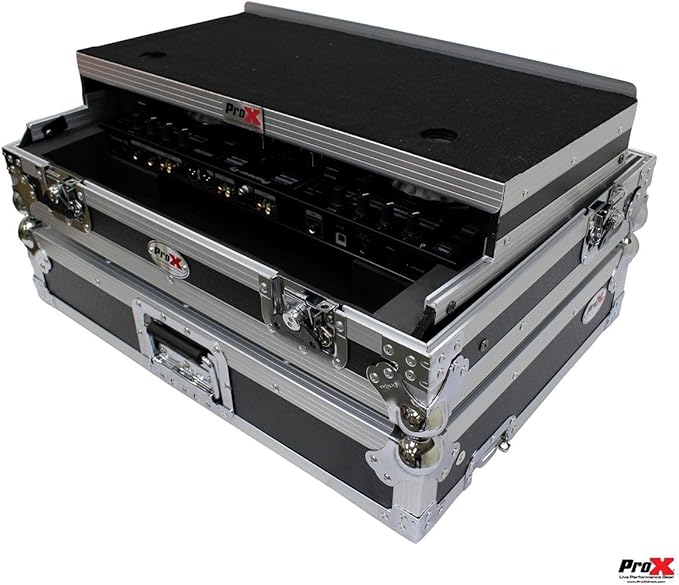 ProX XS-DDJSR2LT LED ATA Flight Case For Pioneer DDJ-SR2 DJ Controller with Laptop Shelf and LED