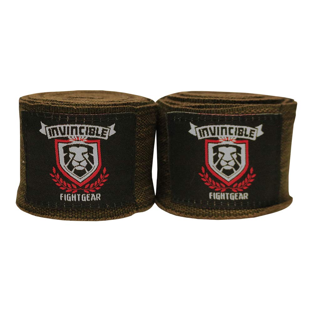 Amber Fight Gear Invincible Hand Wraps, Semi-Elastic Boxing Wraps with Thick Double-Cut Stretch for Ultimate Protection, Ideal for Boxing, MMA