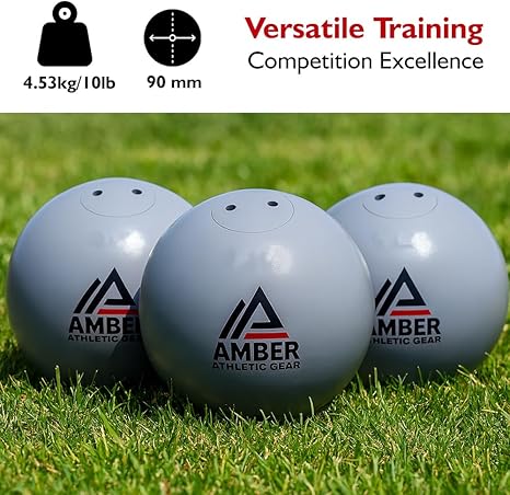 Amber Fight Gear Precision Performance Iron Shot Put Versatile Training and Competition Excellence with Sturdy Cast Iron Build and Durable Polyurethane Coating