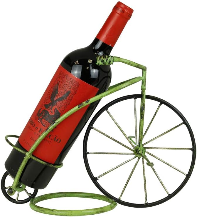 LIVEVIE Classic Vintage Bike Circus Style Wine Rack Holder Freestanding Wine Organizer Stand for Countertop or Tabletop, Perfect Home or Office D?cor