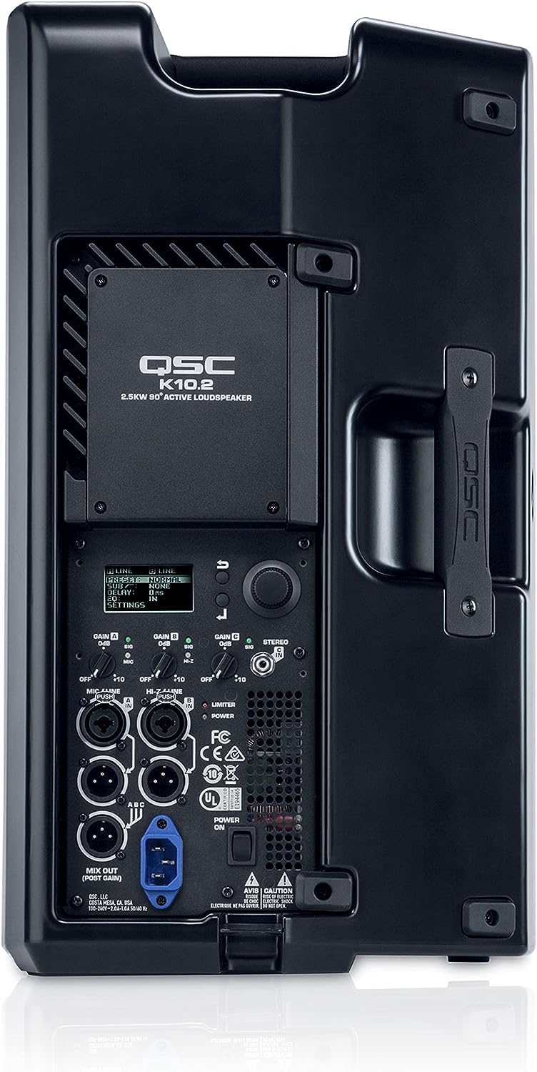 QSC K10.2 Active 10 Inch Powered 2000 Watt Loudspeaker, Multicolored