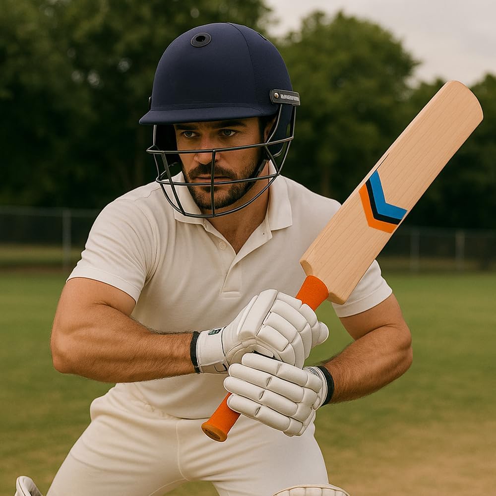 Savage Tech Cricket Helmet, Lightweight, Impact Protection, Breathable Design, Adjustable Fit, Comfort &amp; Safety for Pro Players