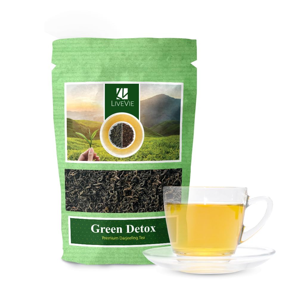 Darjeeling Green Tea, Premium Loose Leaf - Natural Detox Blend, Handpicked from Certified Gardens, 3.5 oz Pack, Refreshing and Antioxidant-Rich