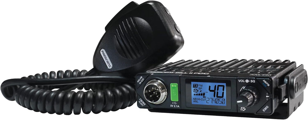 President Electronics Bill II FCC Ultra-Compact AM/FM CB Radio