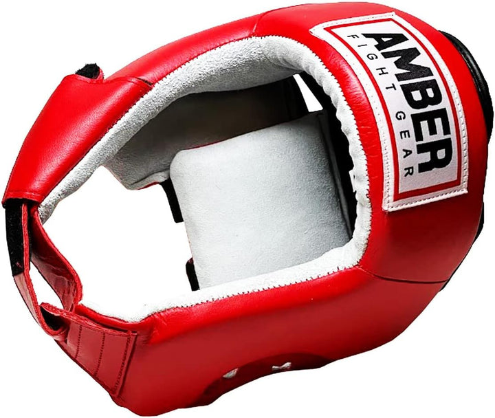 USA Boxing Approved Amateur Classic Headgear - All Leather, No Cheek Protectors for Boxing, Muay Thai, MMA, Adjustable for Sparring, Training &amp; Competition for Adults &amp; Kids